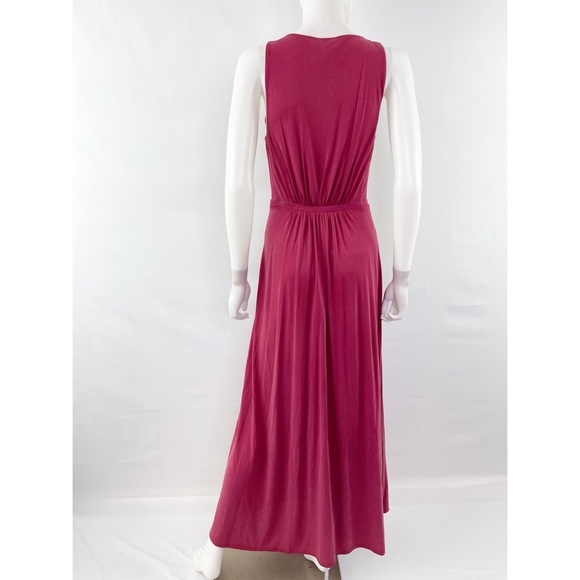 Moulinette Soeurs Berry Red Sleeveless TERRA Draped Maxi Dress Size S - Picture 6 of 9